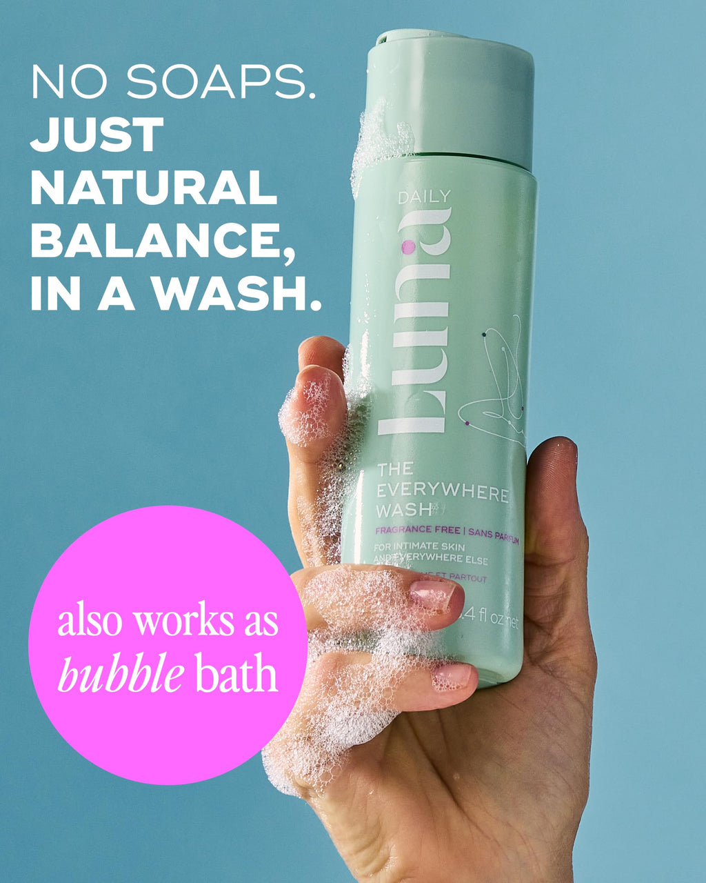 Luna Daily Fragrance-Free Feminine Wash | pH-Balanced Cleanser for Sensitive Skin | 250 ml