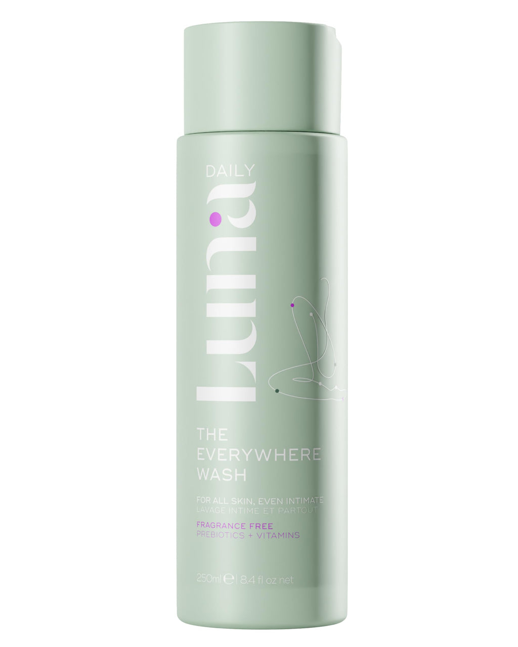 Luna Daily Fragrance-Free Feminine Wash | pH-Balanced Cleanser for Sensitive Skin | 250 ml