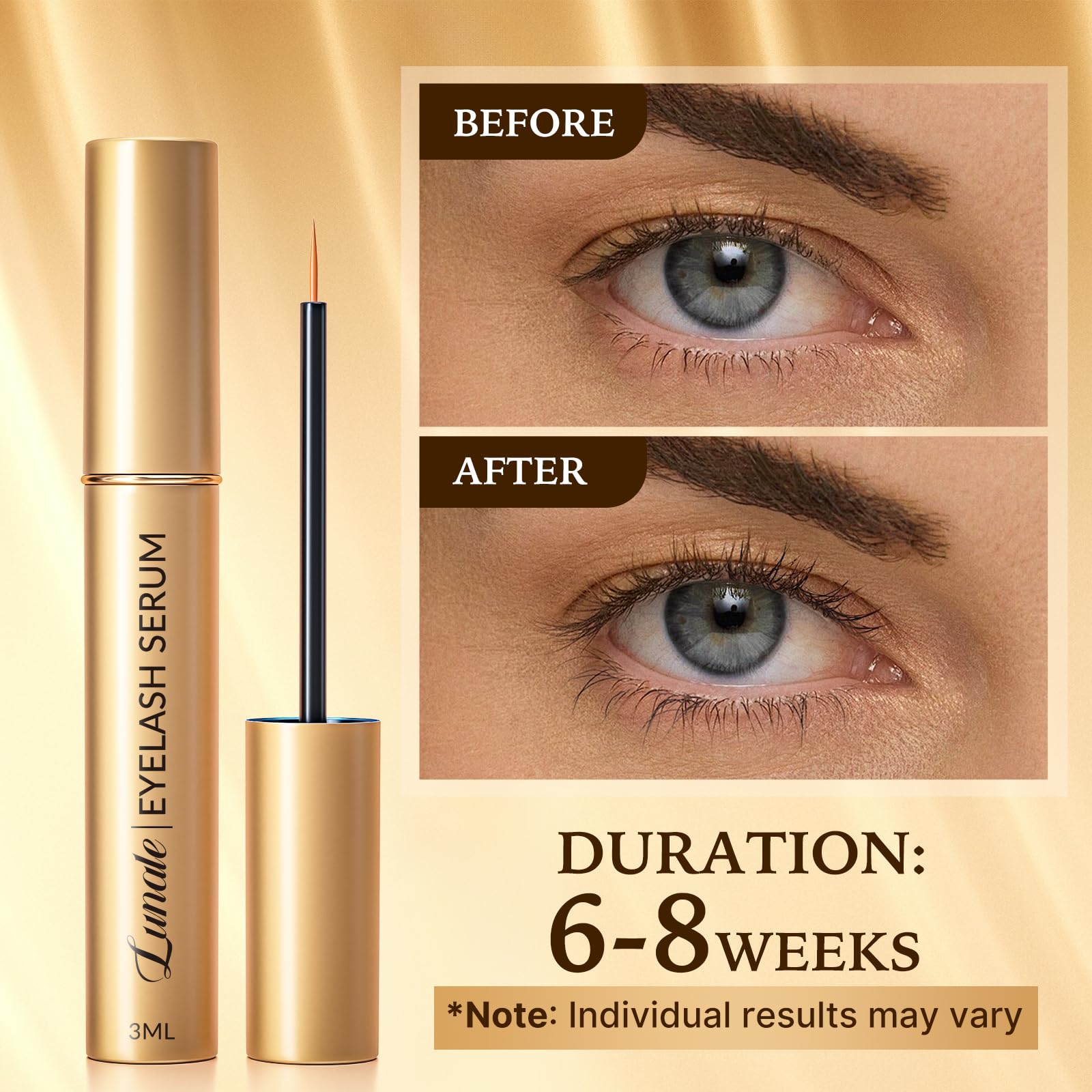 Lunale Eyelash Growth Serum – Advanced Formula for Thicker, Longer Lashes (3ml)