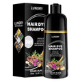 Lunory Black Hair Dye Shampoo – 3-in-1 Color, 100% Gray Coverage, Ammonia & Paraben Free (500ml)