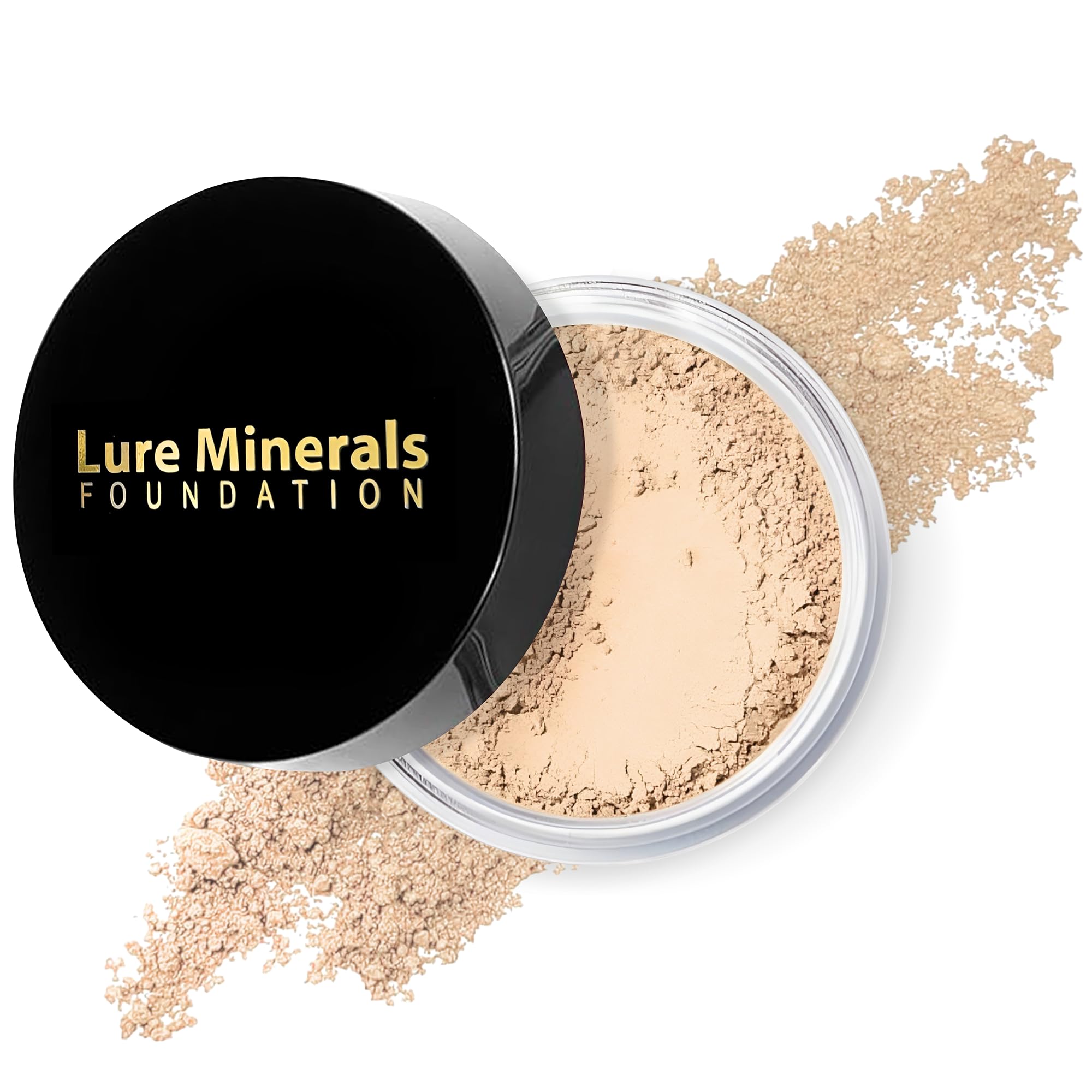 Lure Minerals Foundation Loose Powder 8g Sifter Jar — Choose Color (Compare to Bare Minerals Fair Matte)