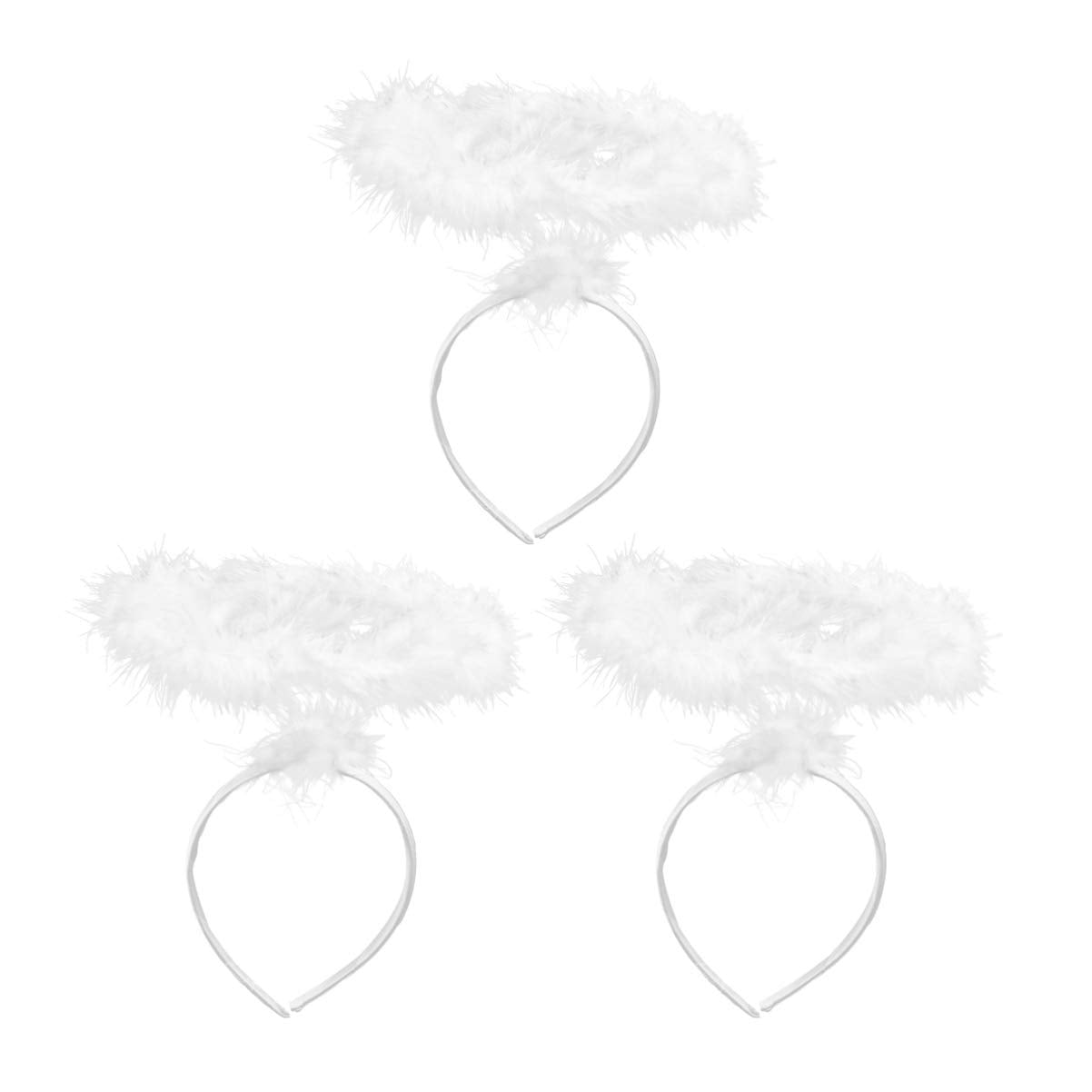 Lurrose 3pcs Angel Headbands White Halo – Halloween Costume Accessories