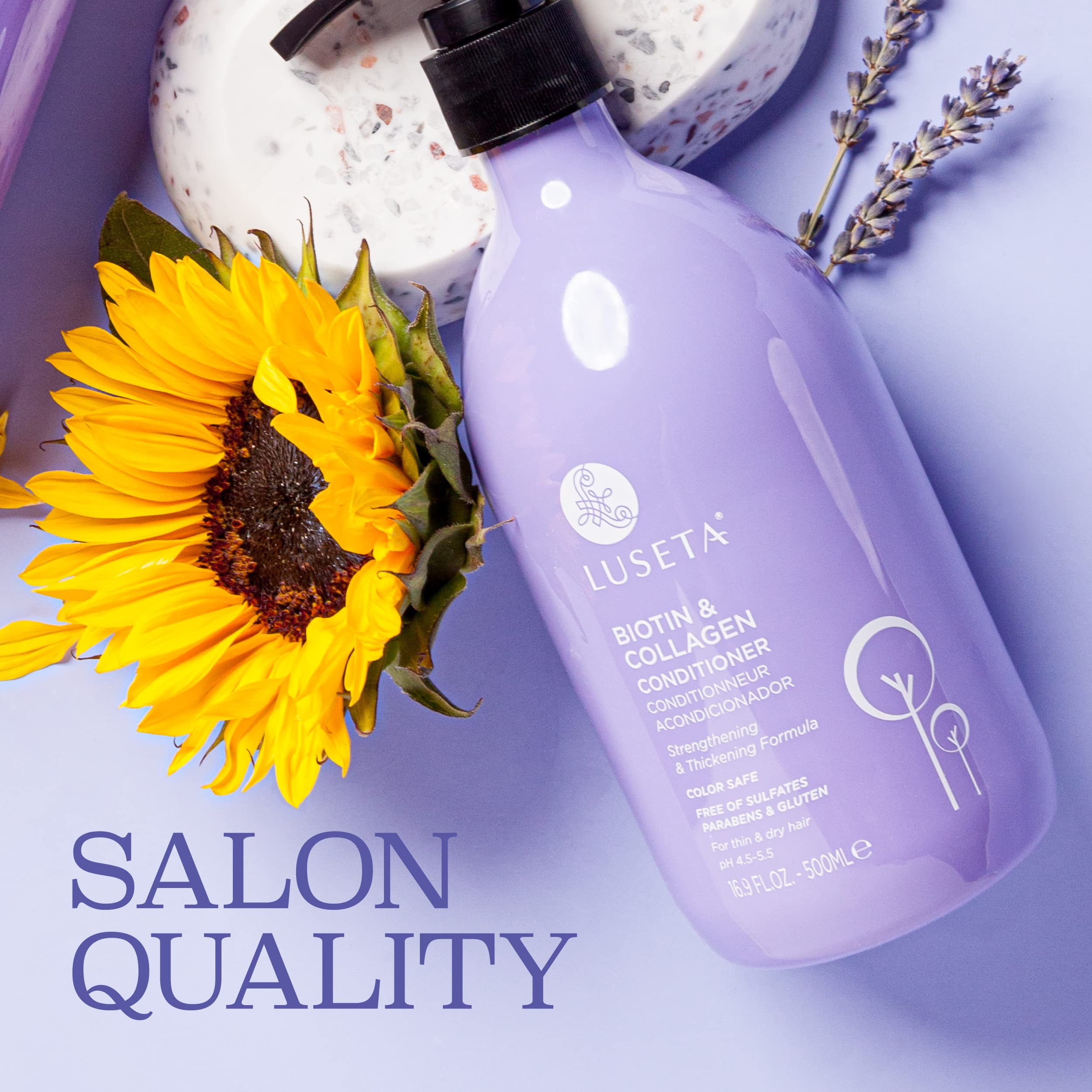 Luseta Biotin & Collagen Conditioner Thickening for Hair - 16.9 oz, Argan Oil, Sulfate & Paraben Free