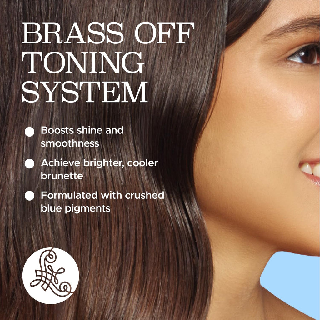 Luseta Blue Shampoo & Conditioner Set – Color Brightening for Brassy & Brunette Tones, 2x16.9oz