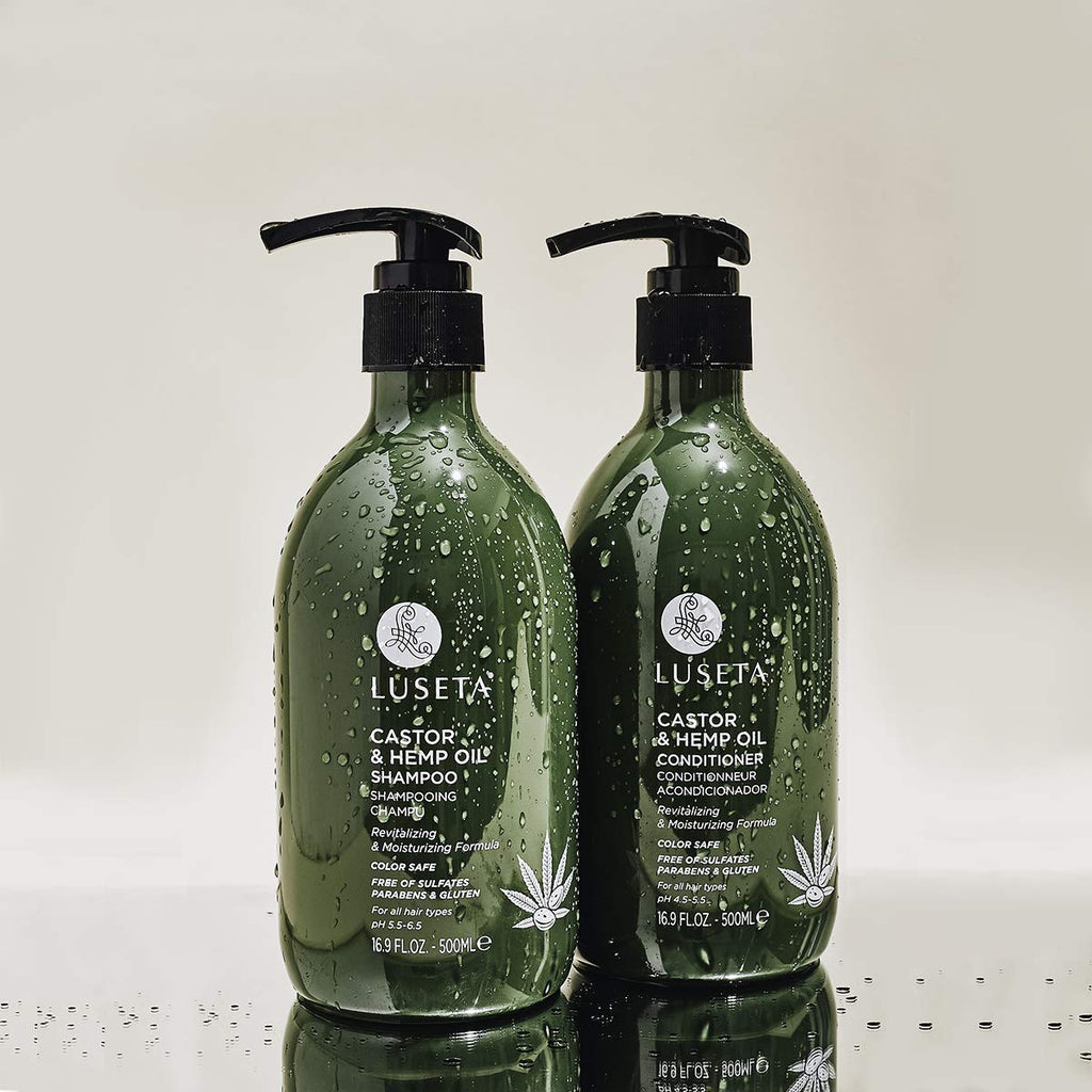 L Luseta Castor & Hemp Oil Shampoo for Hair Growth – Thickens Thinning Hair, 33.8oz