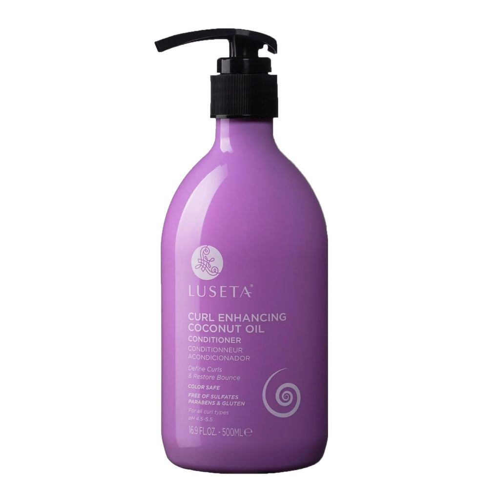 Luseta Curl Enhancing Conditioner – Coconut Oil for All Curl Types, Frizz Control, 16.9 oz