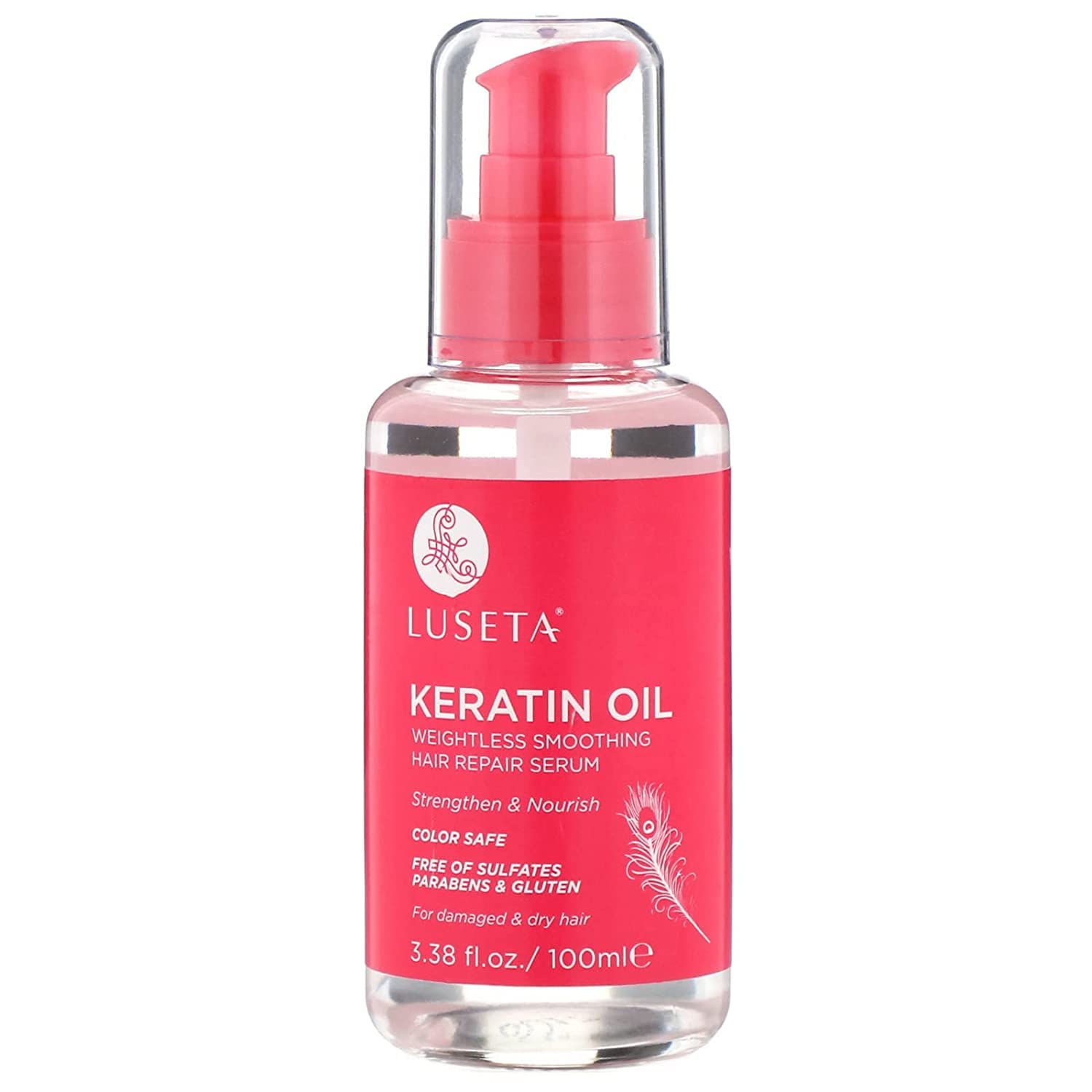 L LUSETA Keratin Hair Oil Serum for Color Treated Hair – Strengthen & Nourish