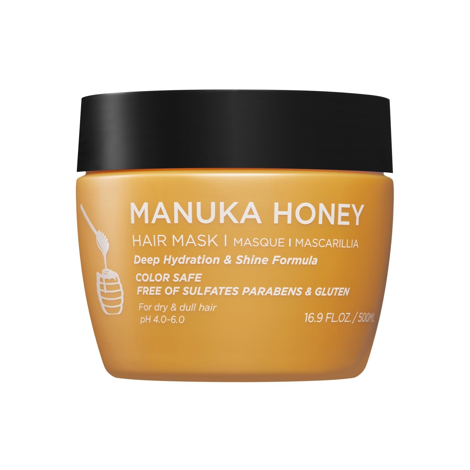 Luseta Manuka Honey Hair Mask – Hydrates, Frizz Control, Sulfate Free 16.9 oz