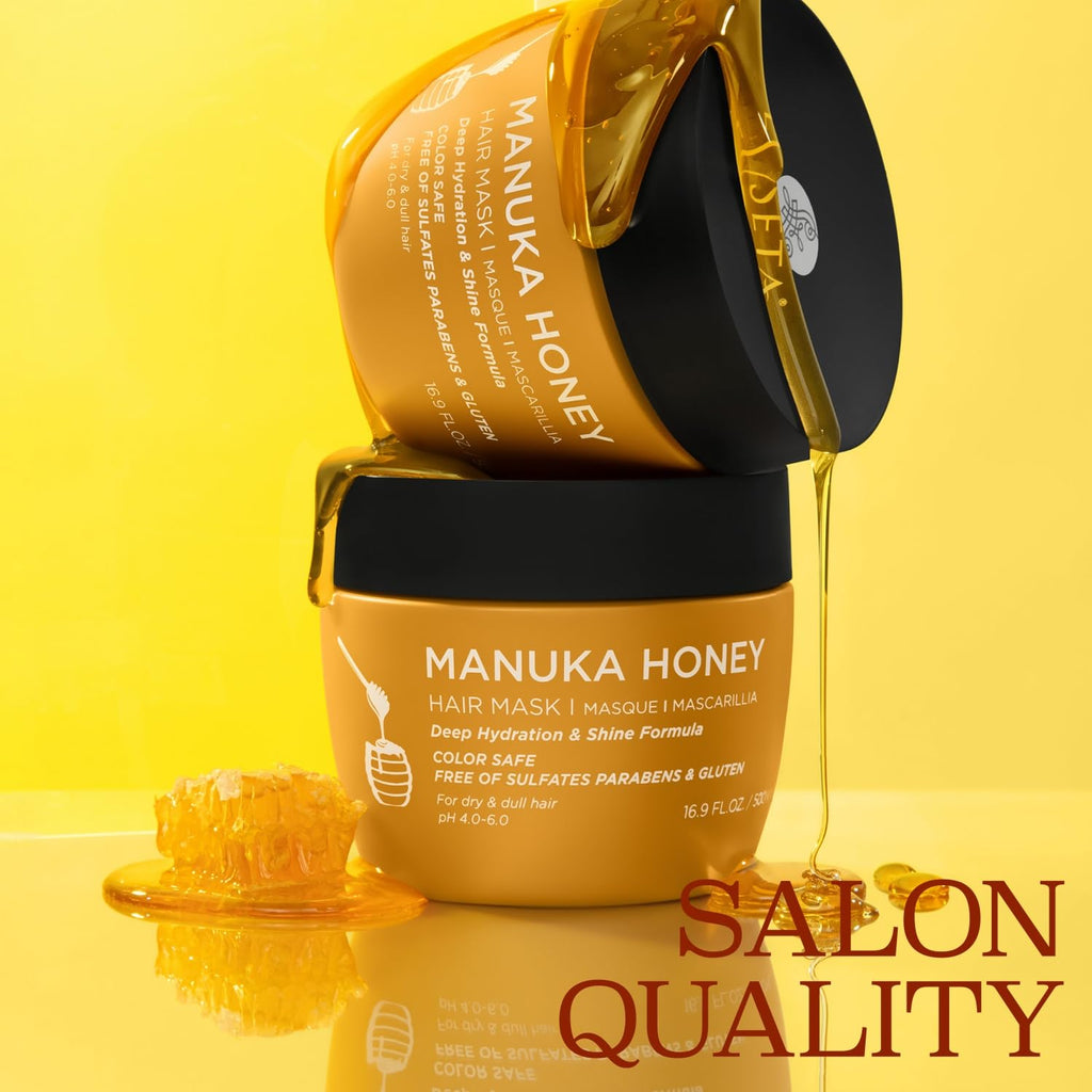 Luseta Manuka Honey Hair Mask – Hydrates, Frizz Control, Sulfate Free 16.9 oz