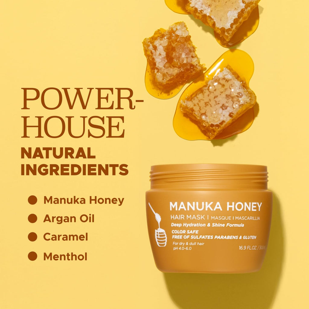 Luseta Manuka Honey Hair Mask – Hydrates, Frizz Control, Sulfate Free 16.9 oz