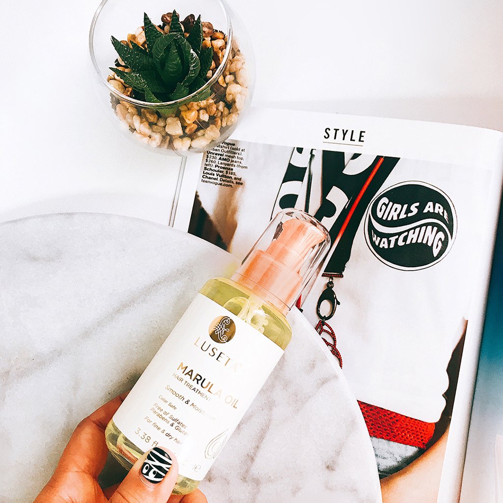 Luseta Marula Oil Hair Treatment for Fine & Dry Hair | Smoothing, Shine & Nourishment