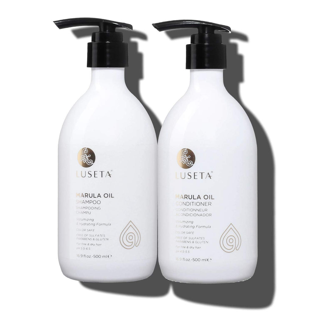 Luseta Marula Oil Shampoo & Conditioner Set for Fine & Dry Hair – 2 x 16.9 oz
