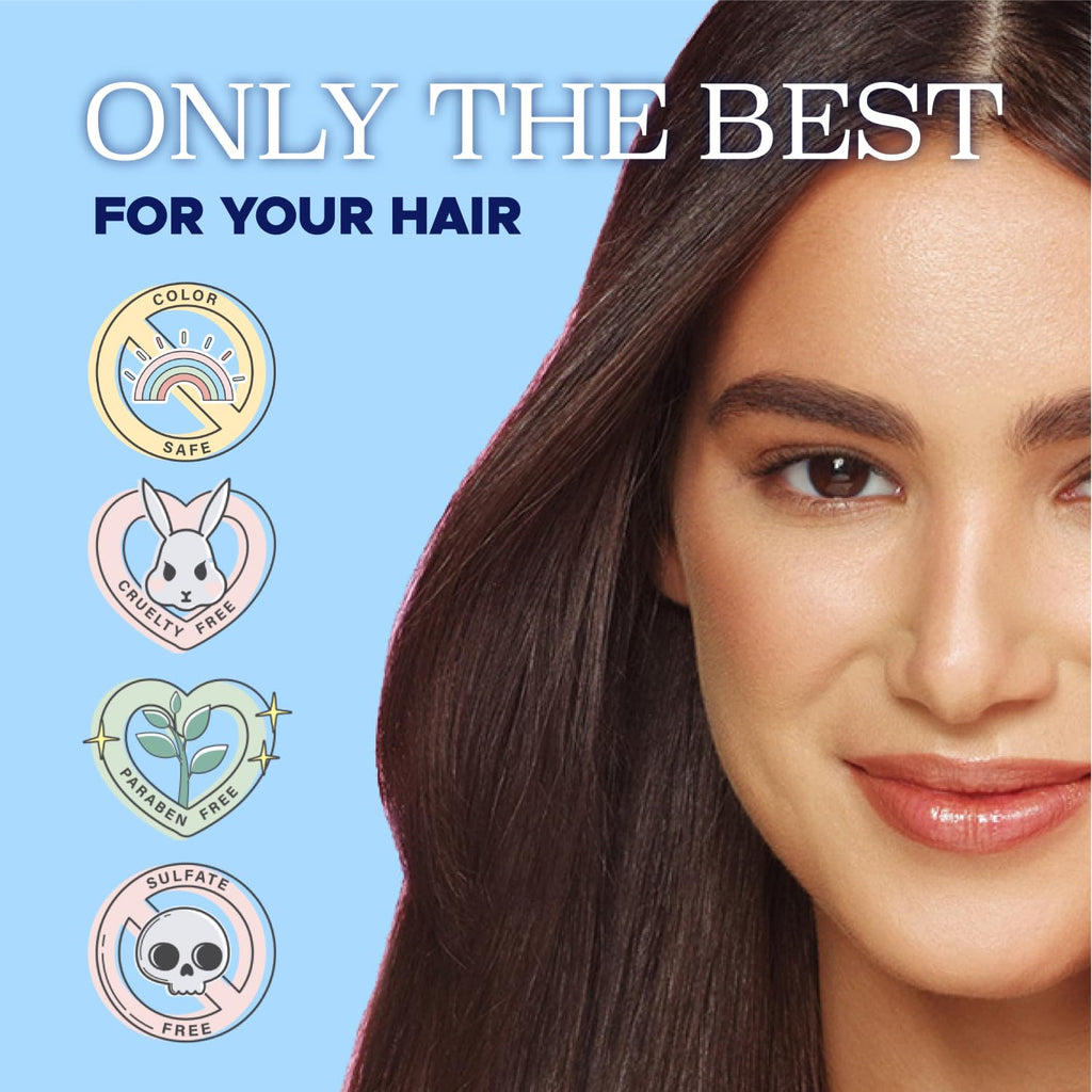 Luseta Blue Shampoo & Conditioner Set – Color Brightening for Brassy & Brunette Tones, 2x16.9oz
