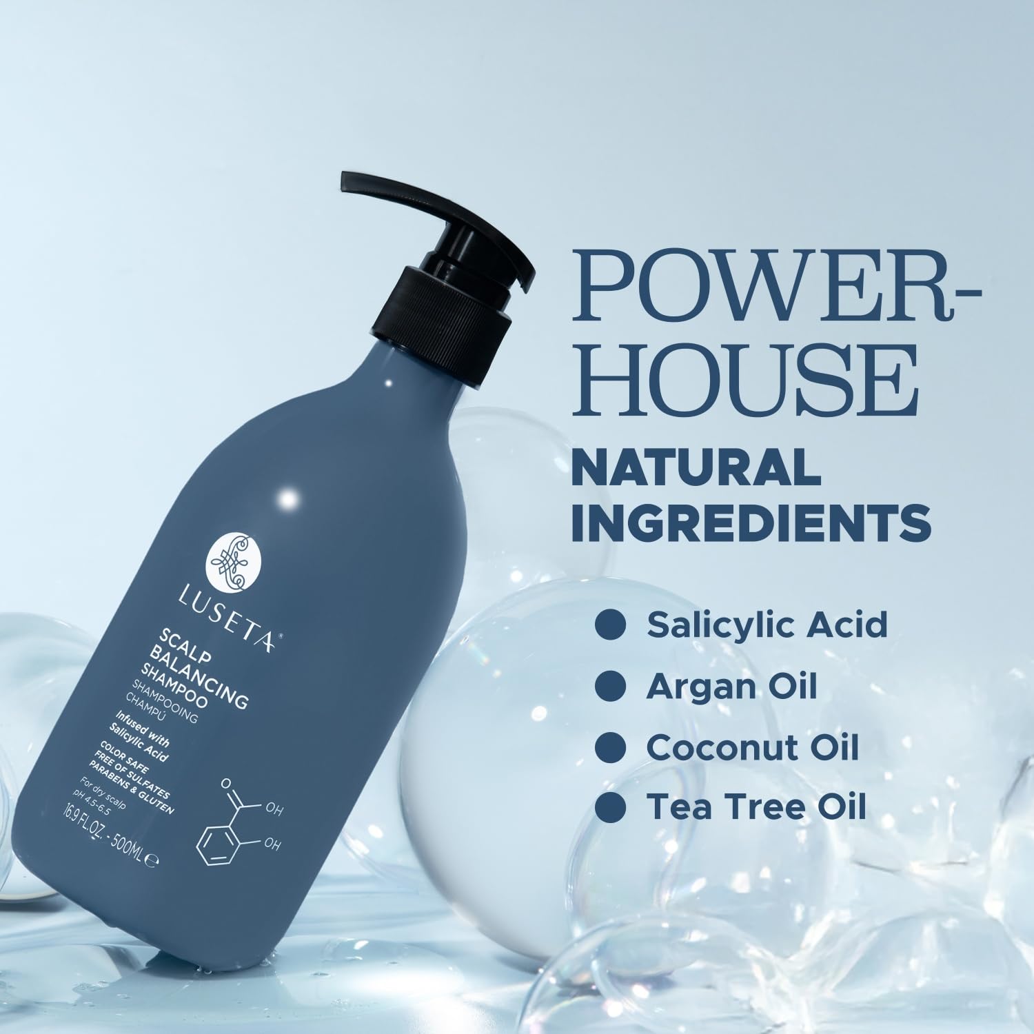 Luseta Scalp-Balancing Shampoo – Salicylic Acid Clarifying for Men & Women, pH-Balanced, 33.8 Fl Oz