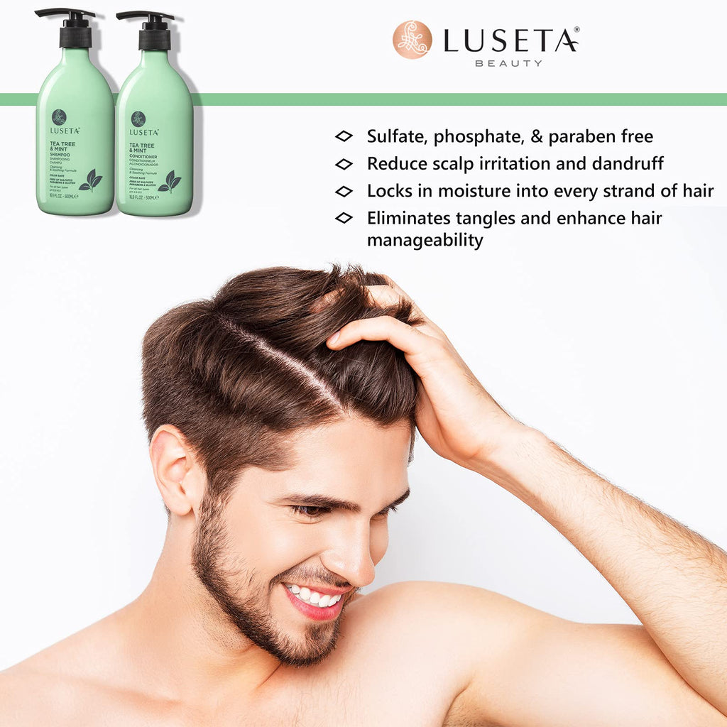Luseta Tea Tree & Mint Conditioner 33.8 oz – Refreshing, Nourishing Scalp Care (Paraben & Sulfate Free)