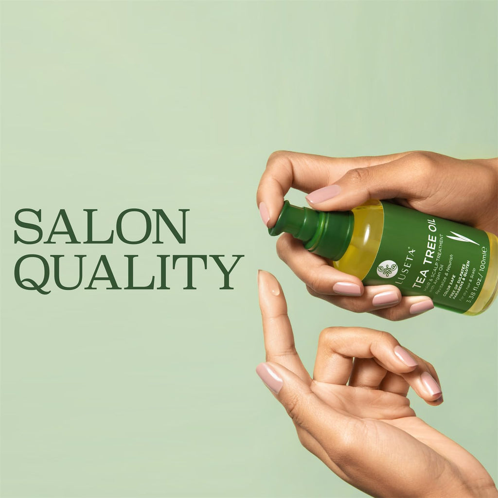 Luseta Tea Tree Oil Hair Serum for Damaged & Oily Hair – Color Safe, 3.38 Fl oz