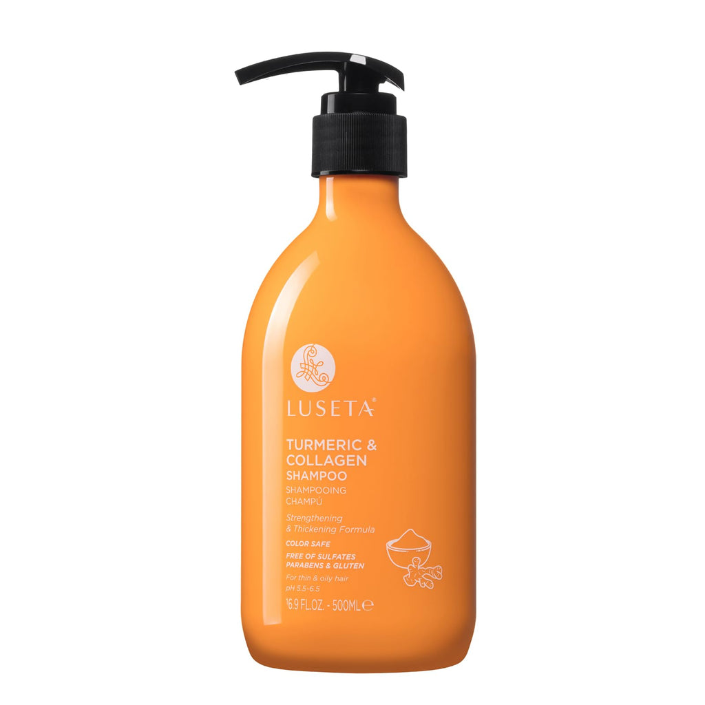 Luseta Hair Growth Shampoo with Turmeric & Collagen | Thickening, Color Safe, Sulfate & Paraben Free 16.9 oz