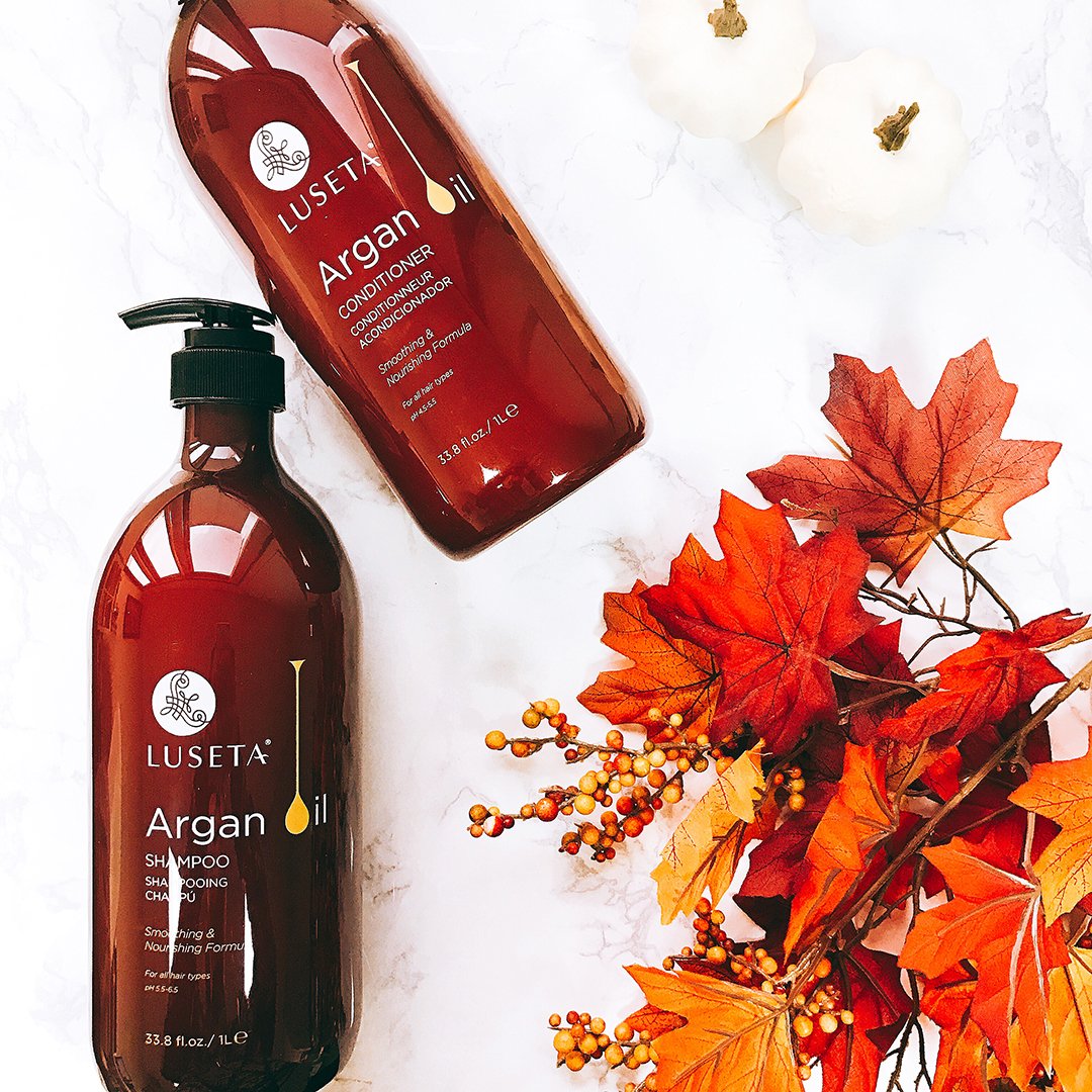 Luseta Argan Oil Moisture & Repair Shampoo & Conditioner Set – 2x33.8 oz