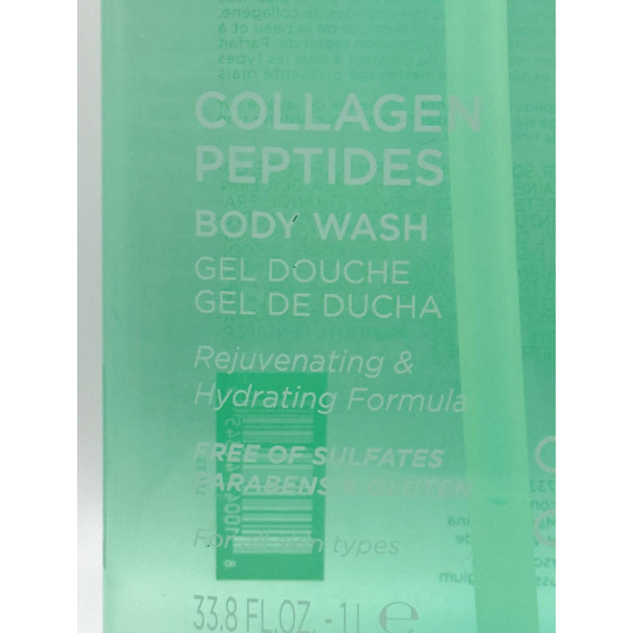 Luseta Collagen Peptides Body Wash – Hydrating Gel-to-Foam Cleanser (33.8 oz)