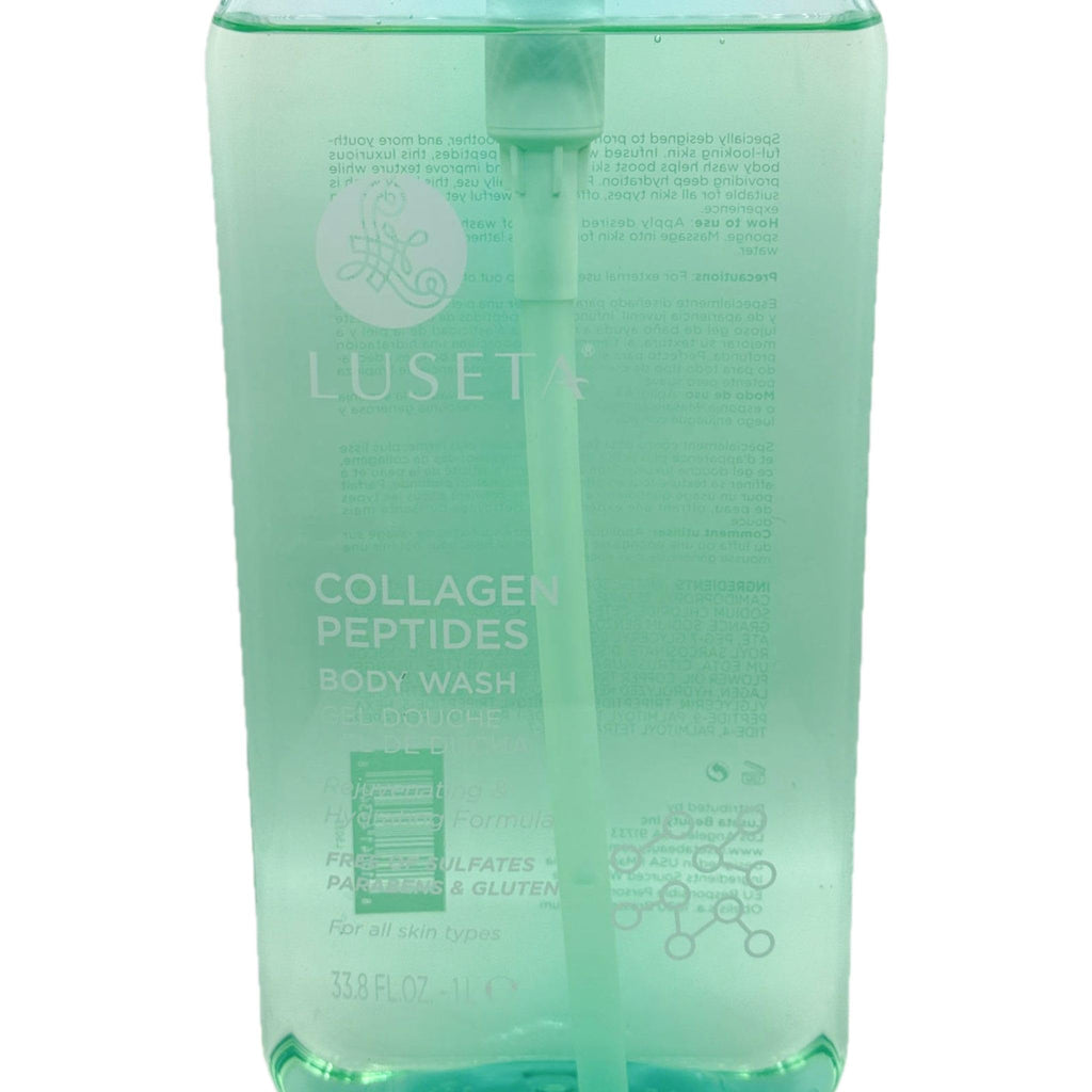 Luseta Collagen Peptides Body Wash – Hydrating Gel-to-Foam Cleanser (33.8 oz)