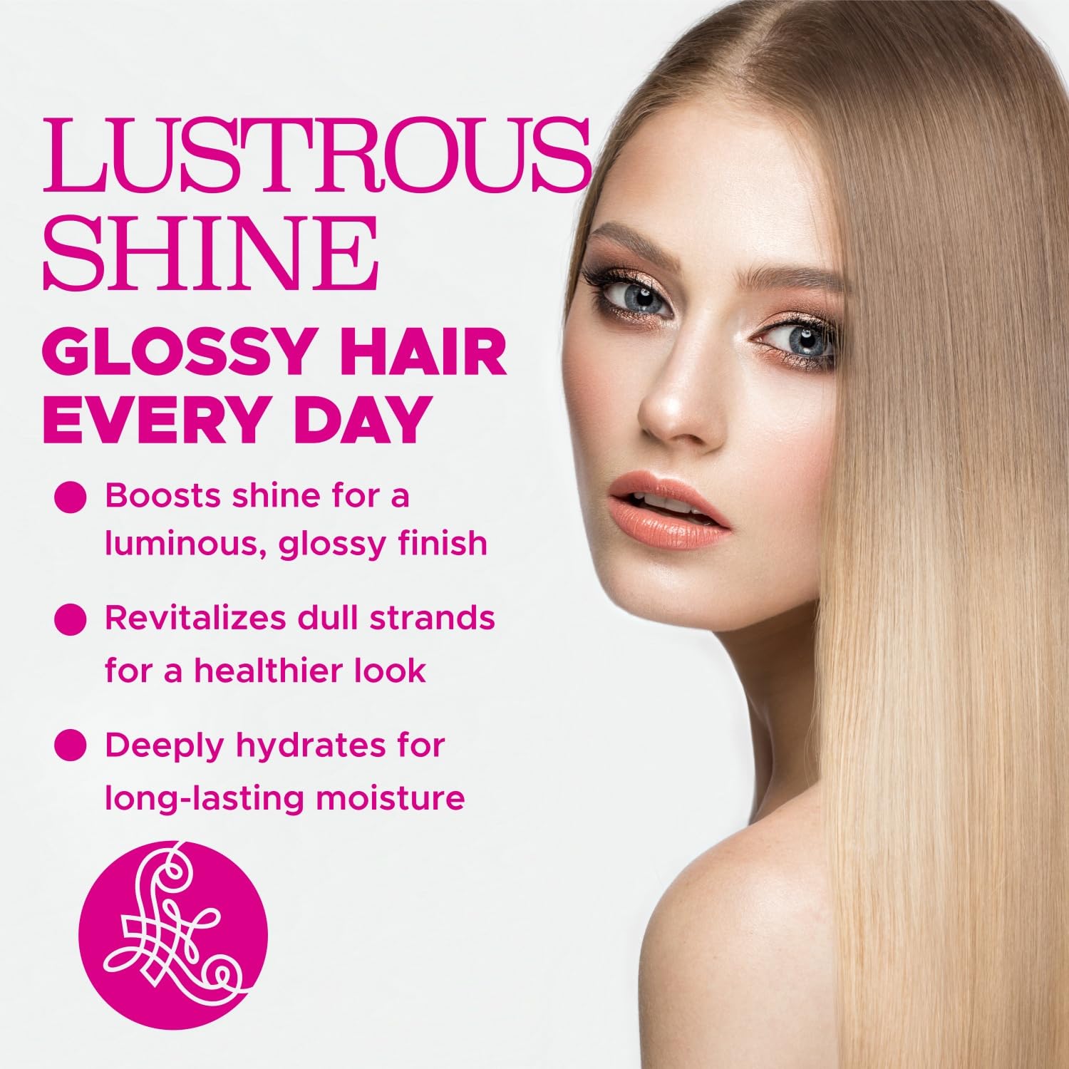 Luseta Glossy Pearl Conditioner — Deep Moisture, Shine & Frizz Control (16.9 fl oz)