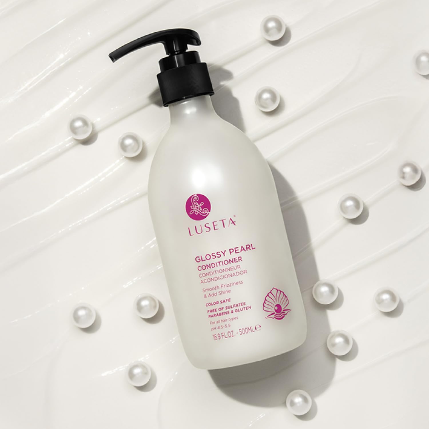Luseta Glossy Pearl Conditioner — Deep Moisture, Shine & Frizz Control (16.9 fl oz)