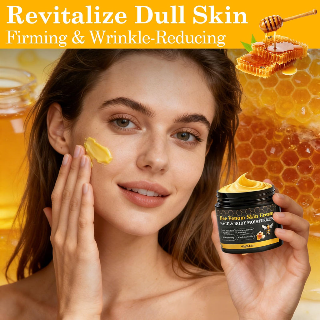 Lustrchron Bee Venom Skin Cream – 2 x 60g Anti‑Aging, Firming & Gentle Care for Face, Neck & Body