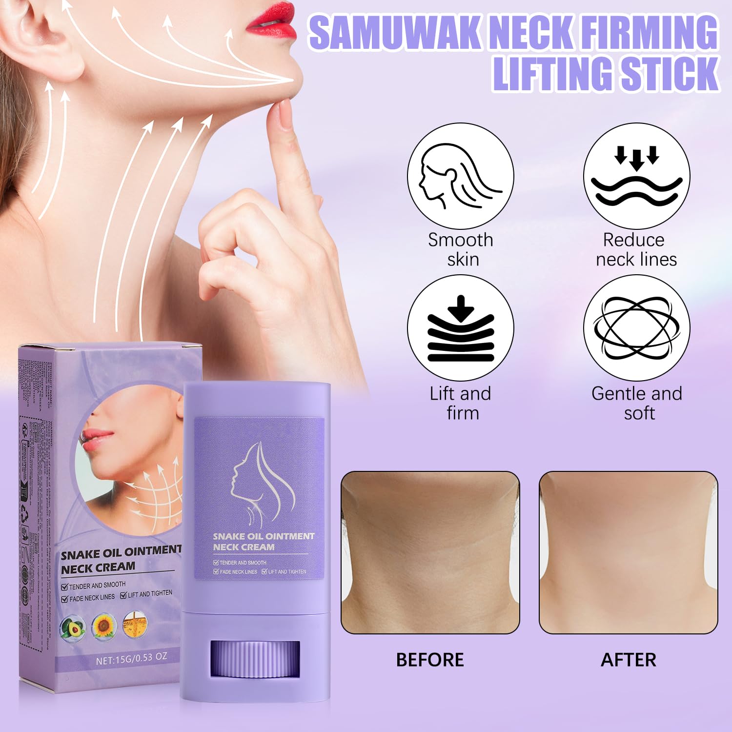 Luvandier Samuwak Neck Care Stick & Cream – Moisturizing, Lifting & Firming for Women