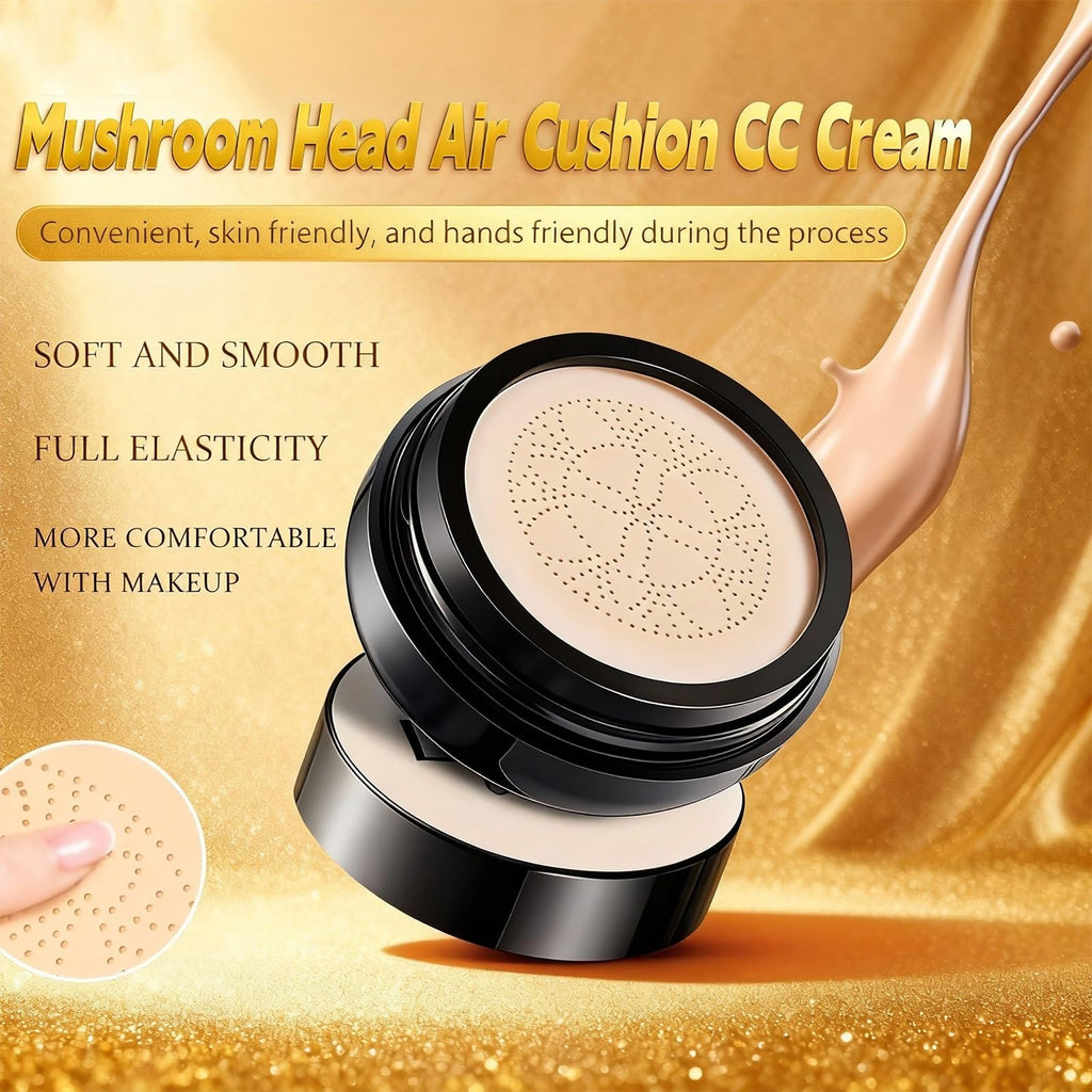 Luvie Foundation Cushion 2026 Mushroom Head Air Cushion CC Cream – Natural Finish, Long-Lasting Coverage