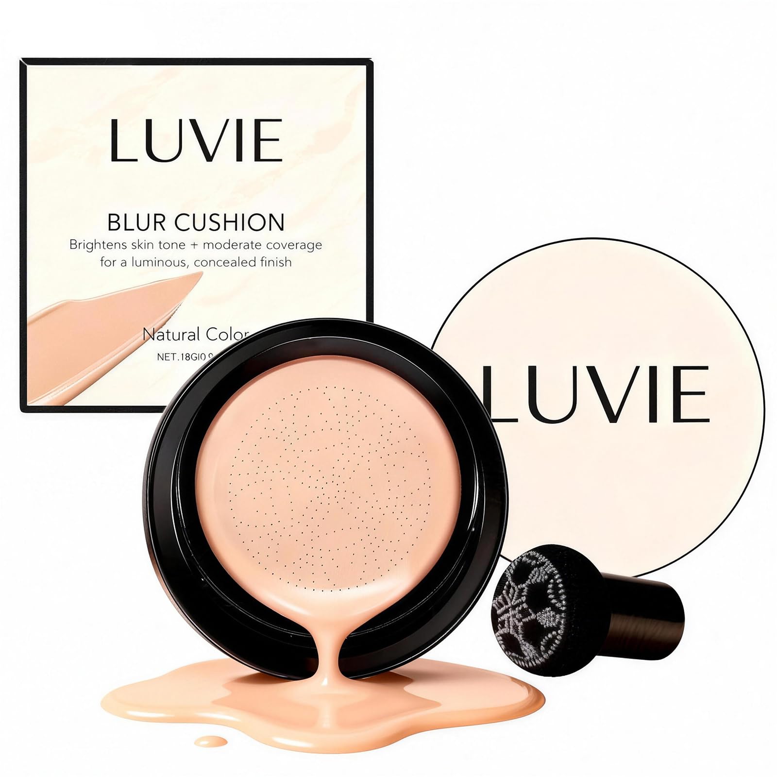 Luvie Foundation Cushion 2026 Mushroom Head Air Cushion CC Cream – Natural Finish, Long-Lasting Coverage