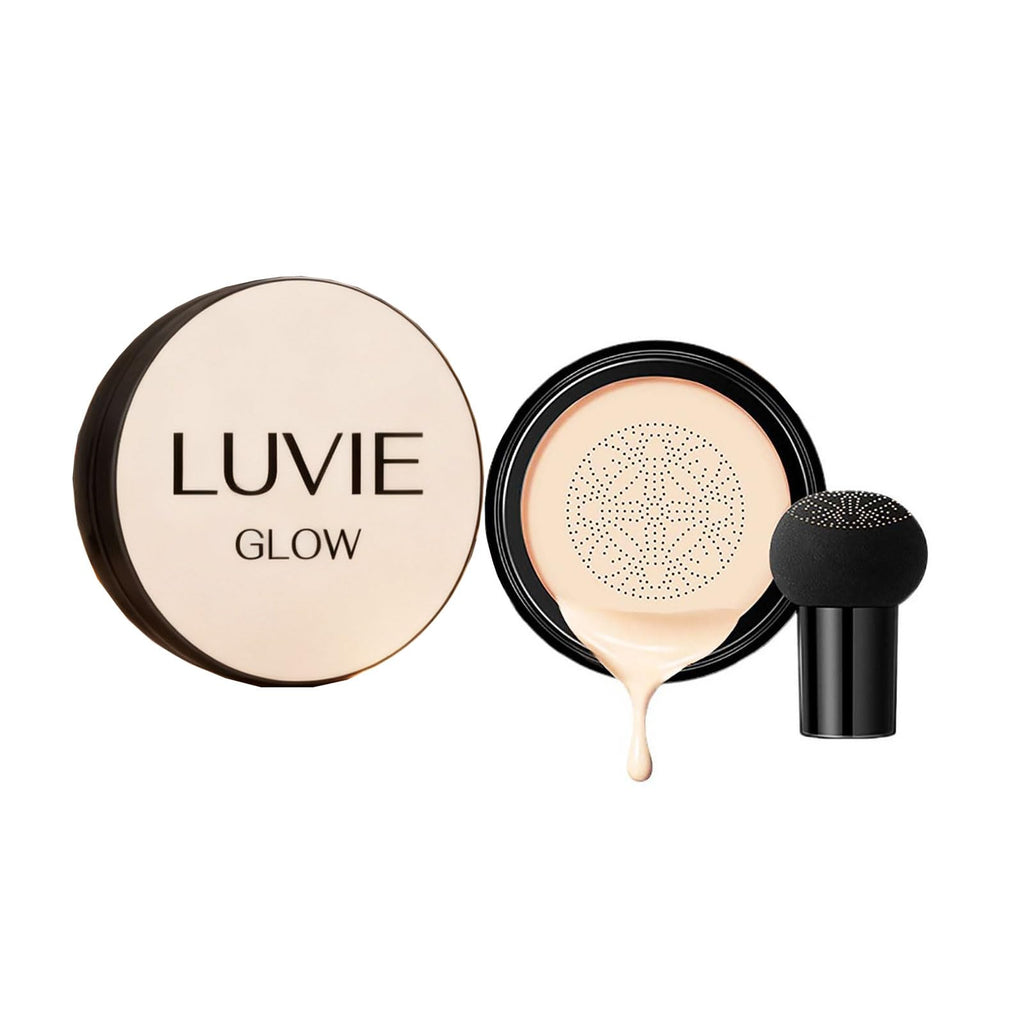 2026 Luvie Glow Foundation Cushion Ivory – Mushroom Head Air Cushion CC Cream