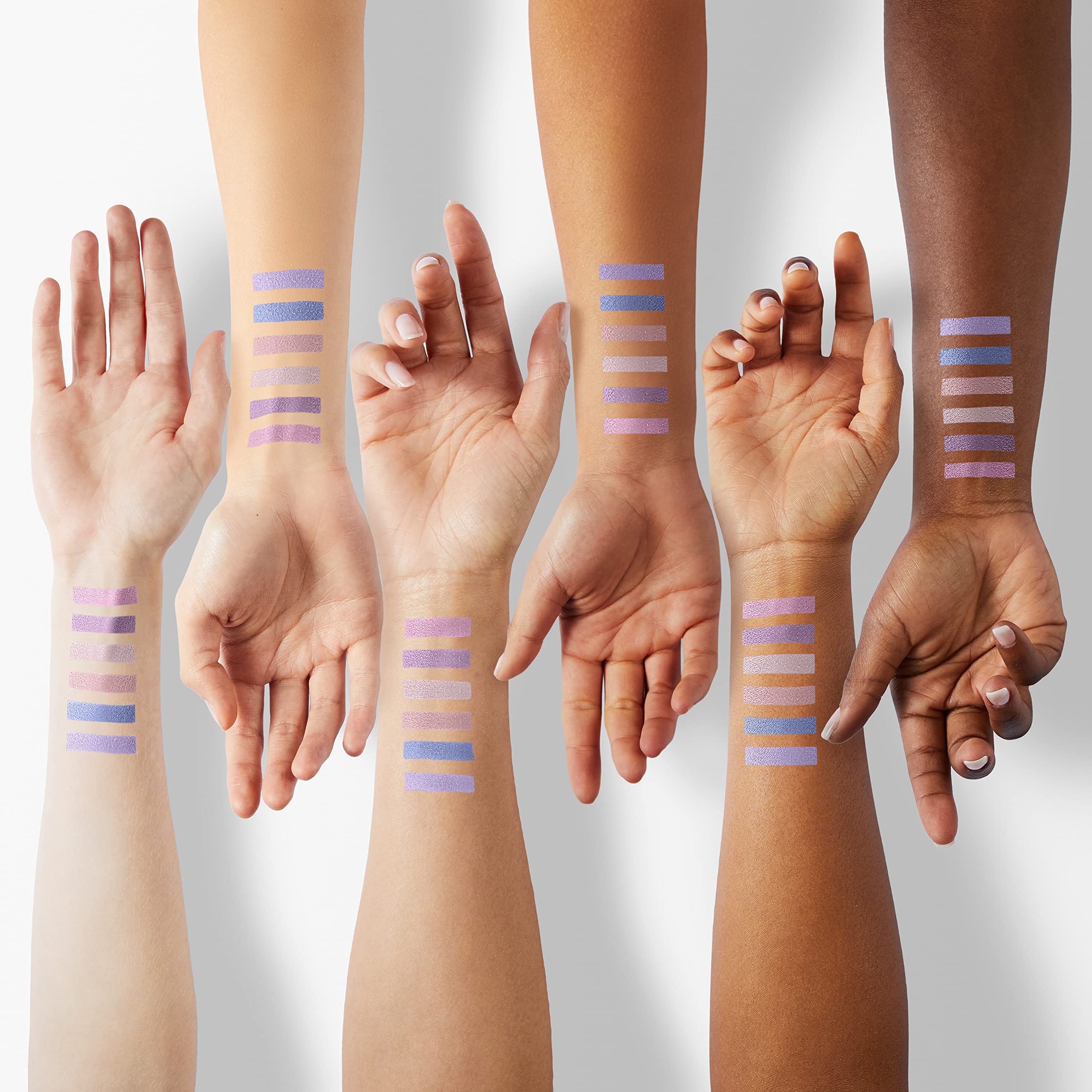 LUXAZA 6PCS Cream Eyeshadow Stick Set - Matte & Shimmer, Waterproof, Easy Glide, Purple Pink