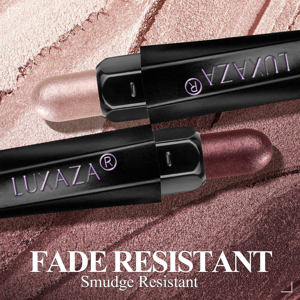 LUXAZA 6PCS Cream Eyeshadow Set – A05 Wine Red | Metallic & Matte Shimmer
