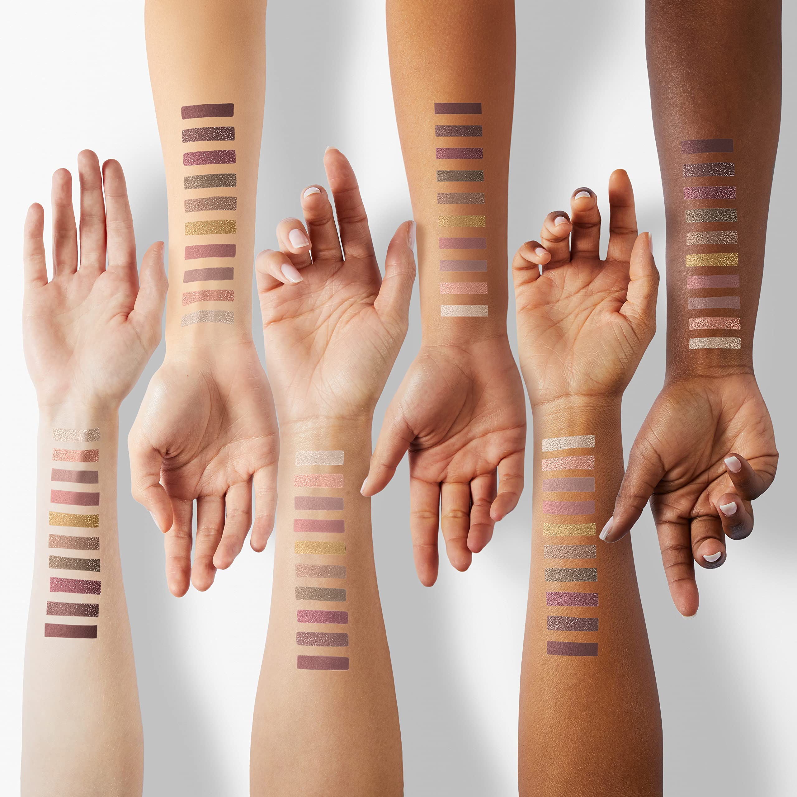 Luxaza 10PCS Eyeshadow Stick Set – Shimmer & Matte Brown Metallic, Waterproof & Smudge-Proof