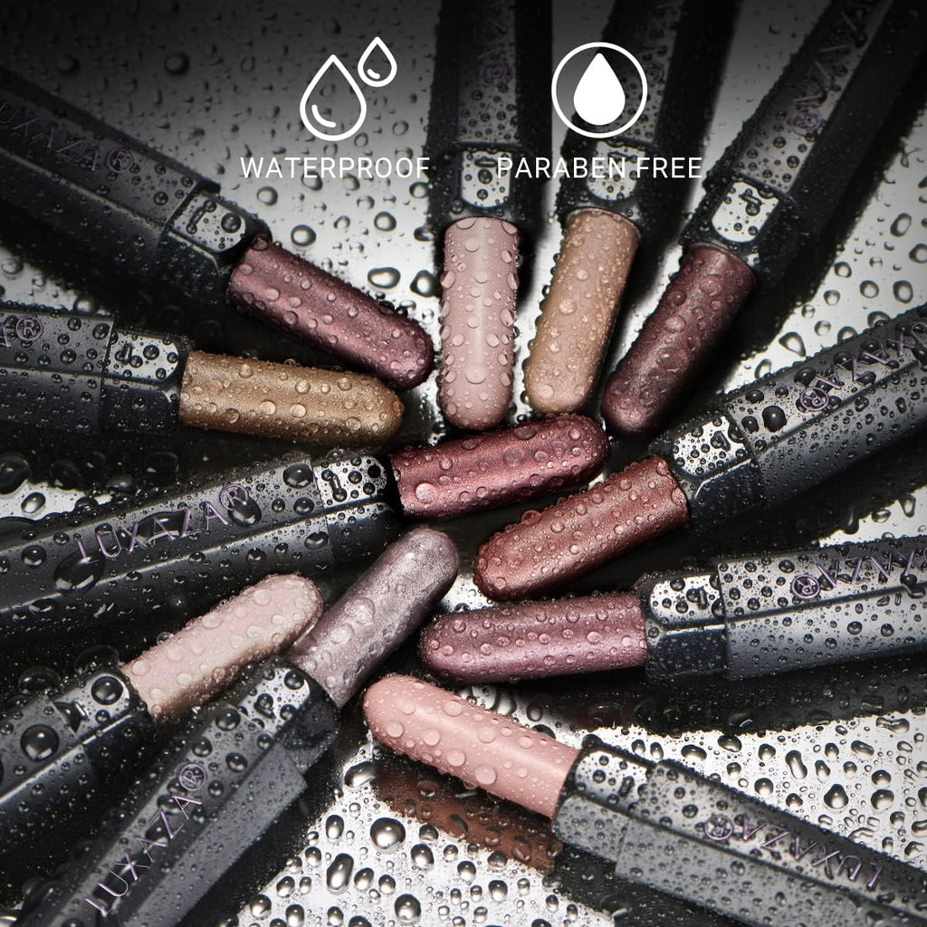 Luxaza 10PCS Eyeshadow Stick Set – Shimmer & Matte Brown Metallic, Waterproof & Smudge-Proof