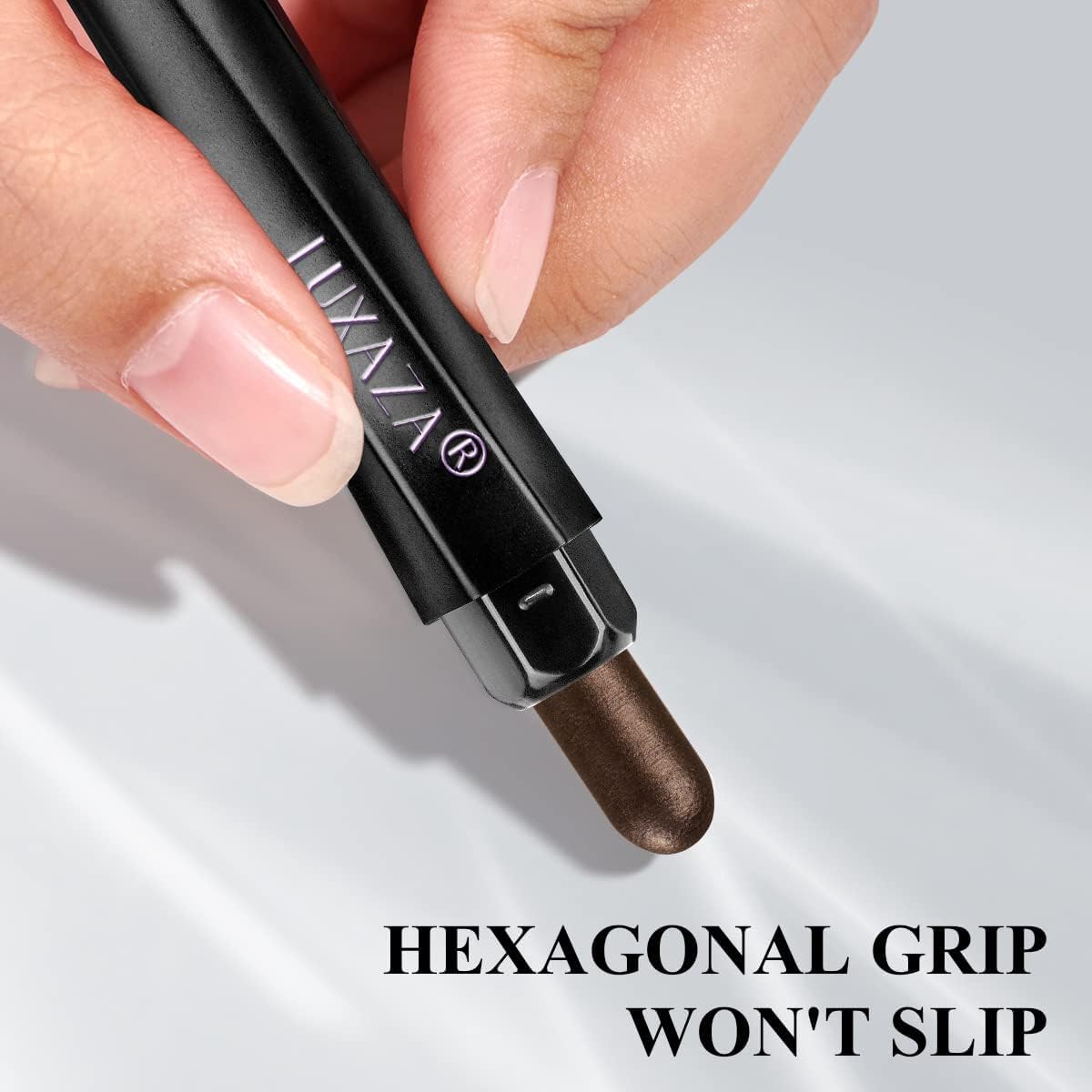 LUXAZA 6PCS Eyeshadow Stick Set – Brown & Grey Metallic & Matte Pencils, Waterproof & Long-Lasting