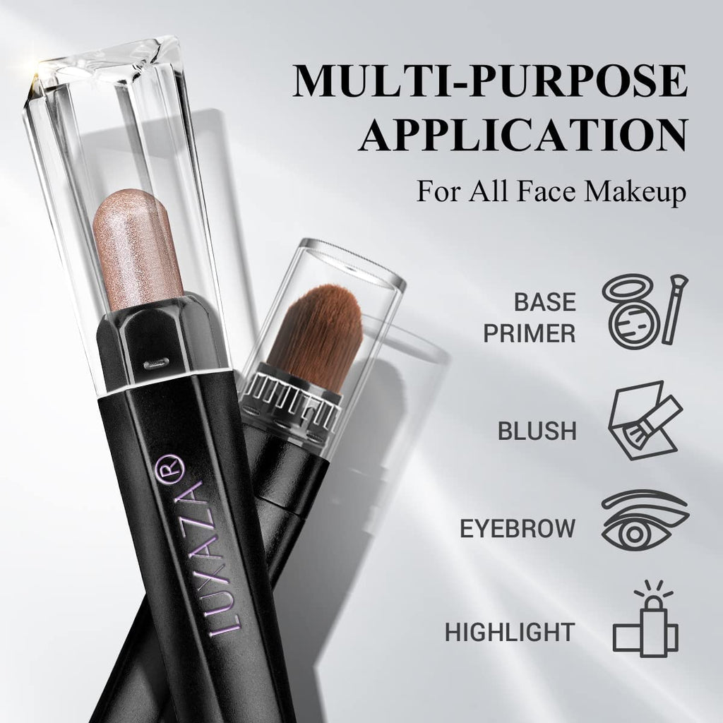 Luxaza Pro Brown Eyeshadow Stick Set – 10pc Neutral Shimmer & Matte Cream Palette | Long-Lasting Color