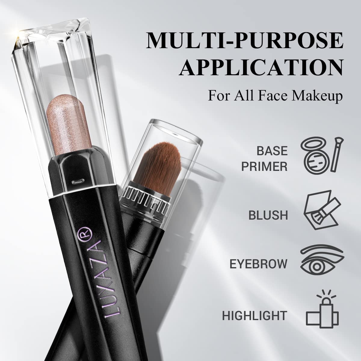 Luxaza Pro Brown Eyeshadow Stick Set – 10pc Neutral Shimmer & Matte Cream Palette | Long-Lasting Color