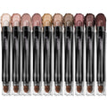 LUXAZA PRO Brown Eyeshadow Stick Set 10PCS Espresso Neutral Shimmer & Matte Cream