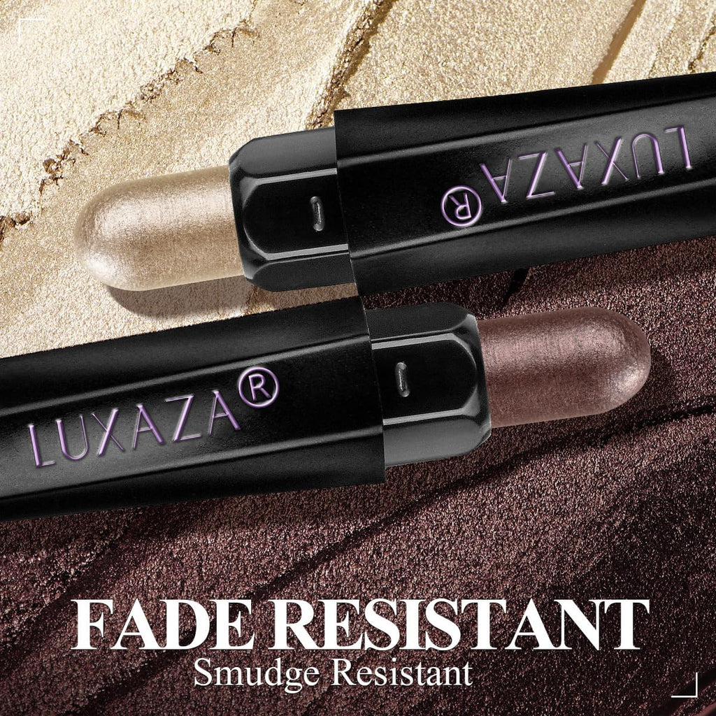 LUXAZA PRO Brown Eyeshadow Stick 6-Piece Set – Taupe Mauve Neutral Palette