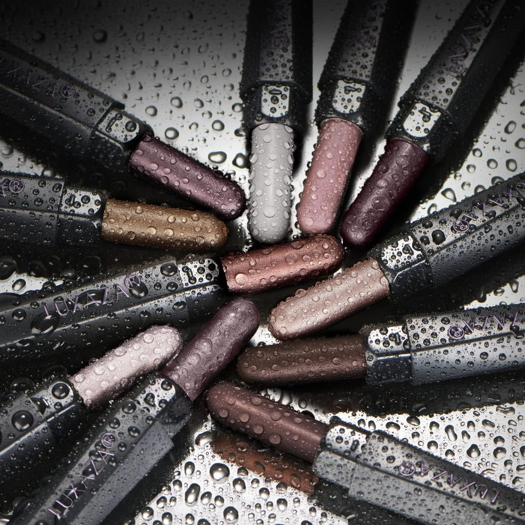 Luxaza Pro Brown Eyeshadow Stick Set – 10pc Neutral Shimmer & Matte Cream Palette | Long-Lasting Color