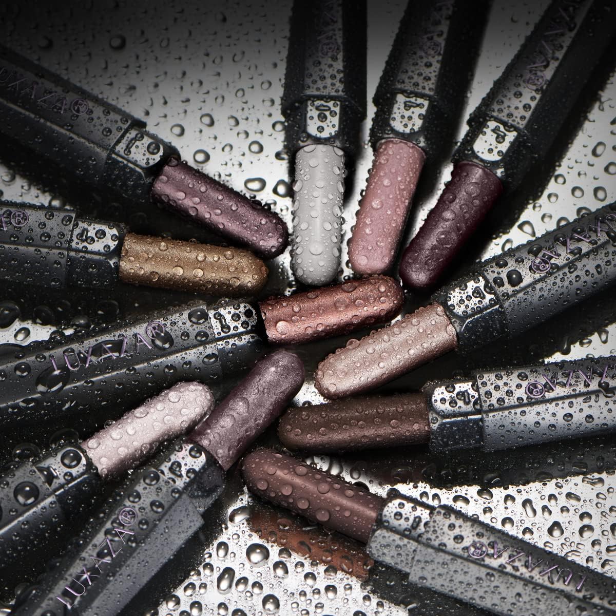 Luxaza Pro Brown Eyeshadow Stick Set – 10pc Neutral Shimmer & Matte Cream Palette | Long-Lasting Color