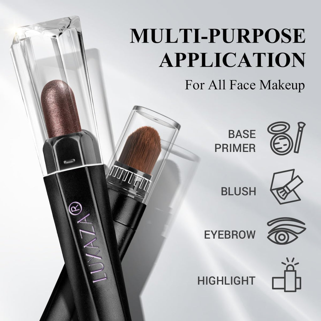 LUXAZA PRO Brown Eyeshadow Stick 6-Piece Set – Taupe Mauve Neutral Palette