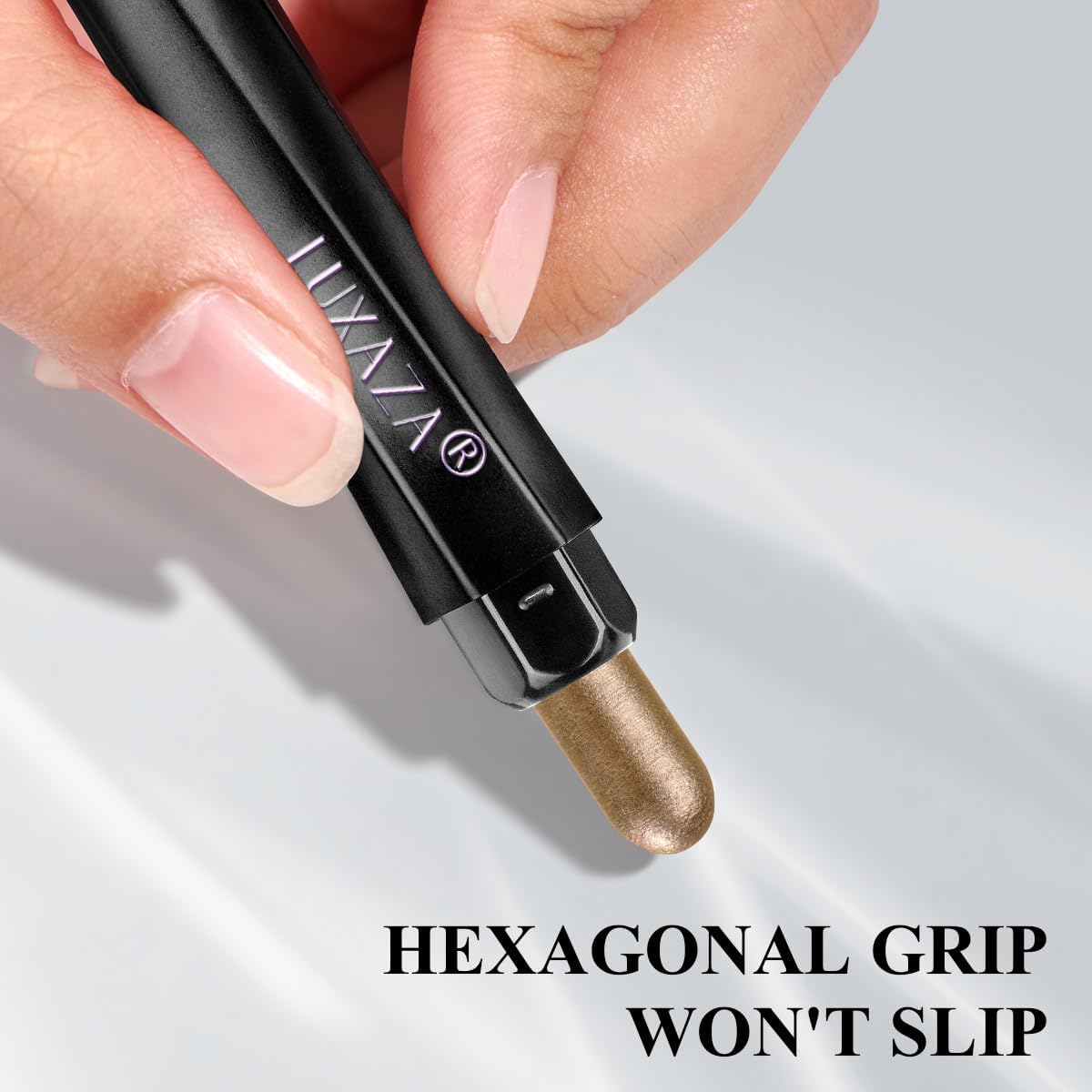 LUXAZA PRO Brown Neutral Eyeshadow Stick 6-Piece Set – Metallic Shimmer & Cream Eye Pencil