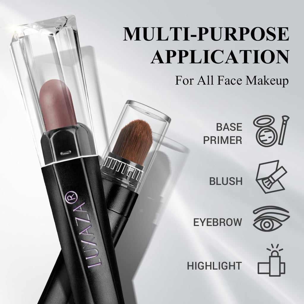 LUXAZA PRO Neutral Eyeshadow Stick 6-Piece Set — Smoky Rose Taupe & Dark Grey