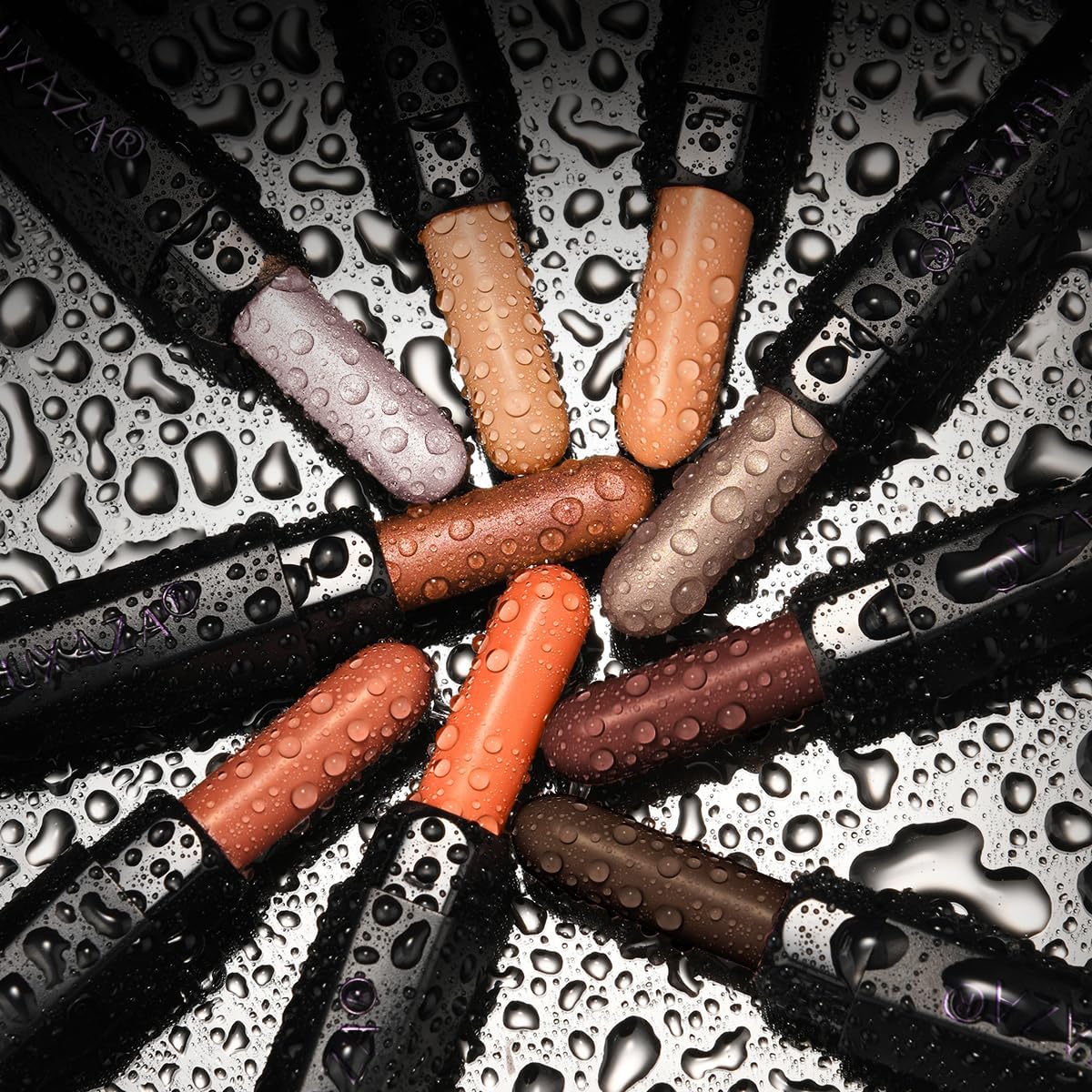 LUXAZA PRO 10PCS Eyeshadow Stick – Shimmer & Matte Brown, Waterproof & Smudge-Proof