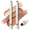 LUXAZA PRO 2PCS Eyeshadow Stick – Creamy Caramel-Latte Shimmer with Built-In Brush & Sharpener