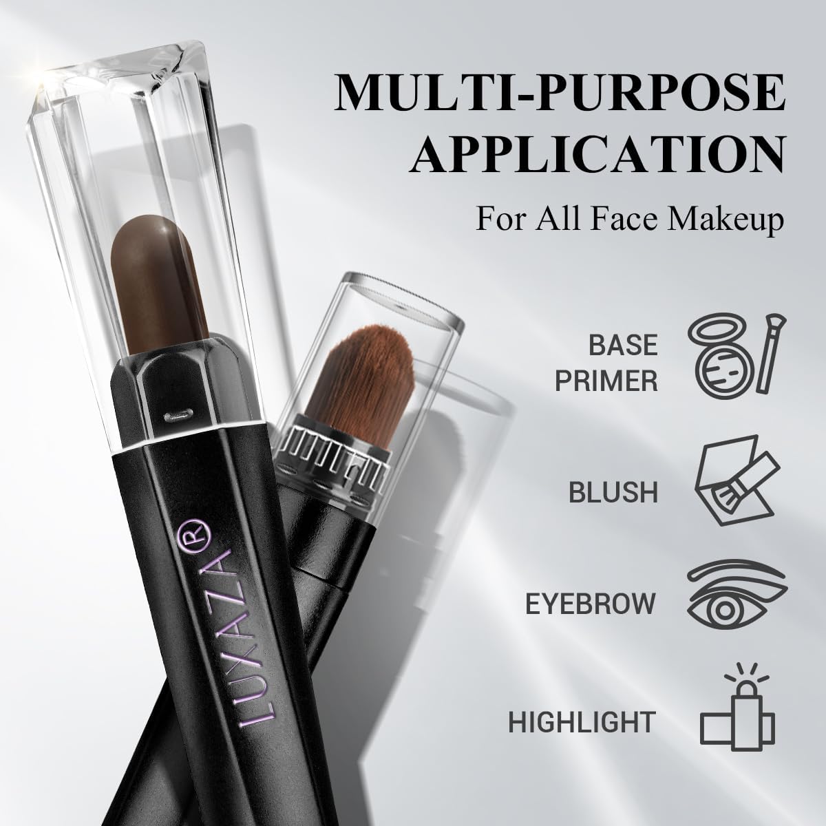 LUXAZA PRO 10PCS Eyeshadow Stick – Shimmer & Matte Brown, Waterproof & Smudge-Proof