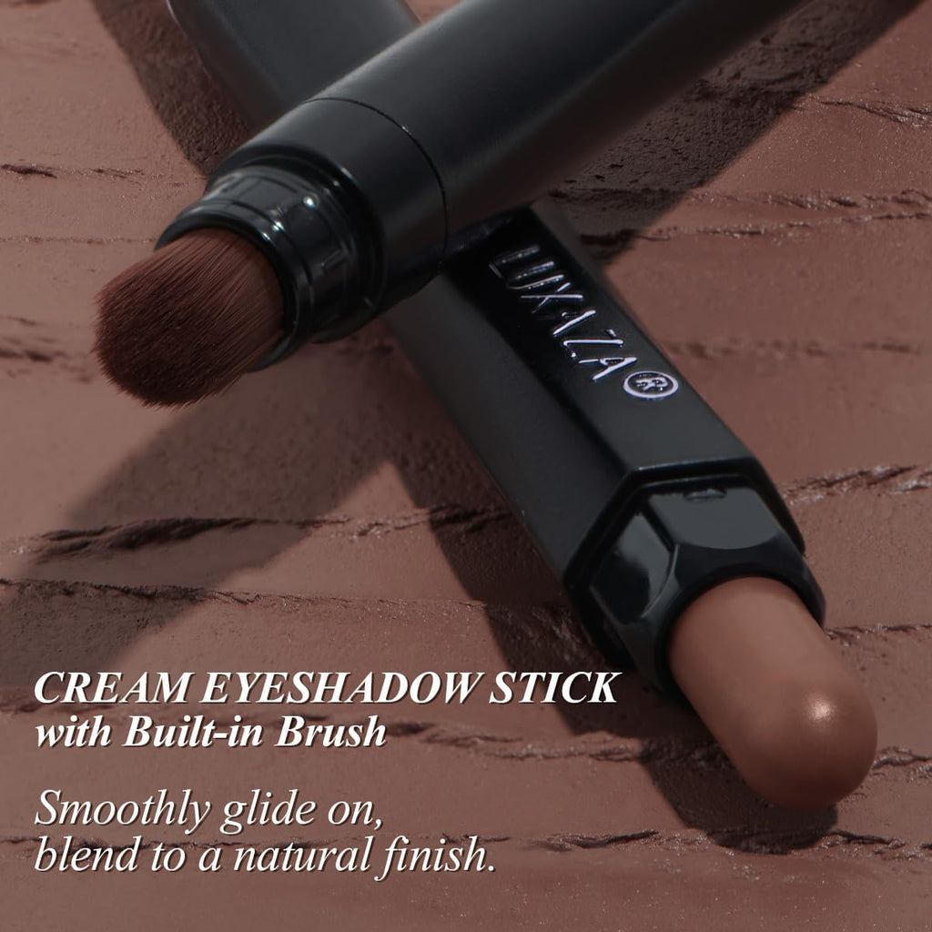 LUXAZA PRO 6PCS Neutral Eyeshadow Stick Set – Matte Cream Eye Shadow & Eyeliner Pencil in B3 Iced Oat
