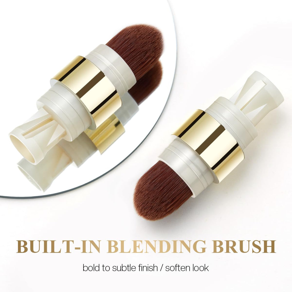 LUXAZA PRO 2PCS Eyeshadow Stick – Sunkissed-Glow with Built-in Brush & Sharpener